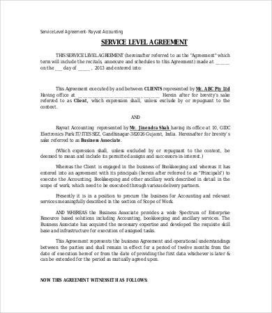 Service Level Agreement Template 20 Free Word PDF