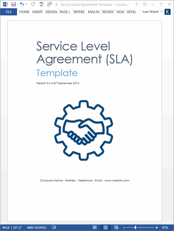 Service Level Agreement Template – Download 2 MS Word & 3