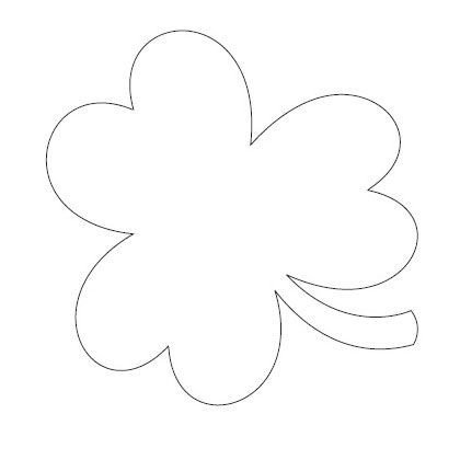 Free printable of large shamrock to outline with glitter