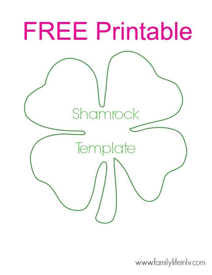 Free Shamrock Printable for super fun shamrock crafts