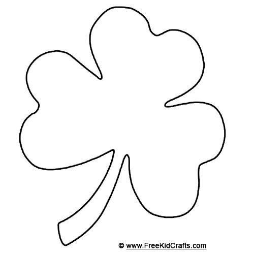 Shamrock template for St Patrick s Day crafts