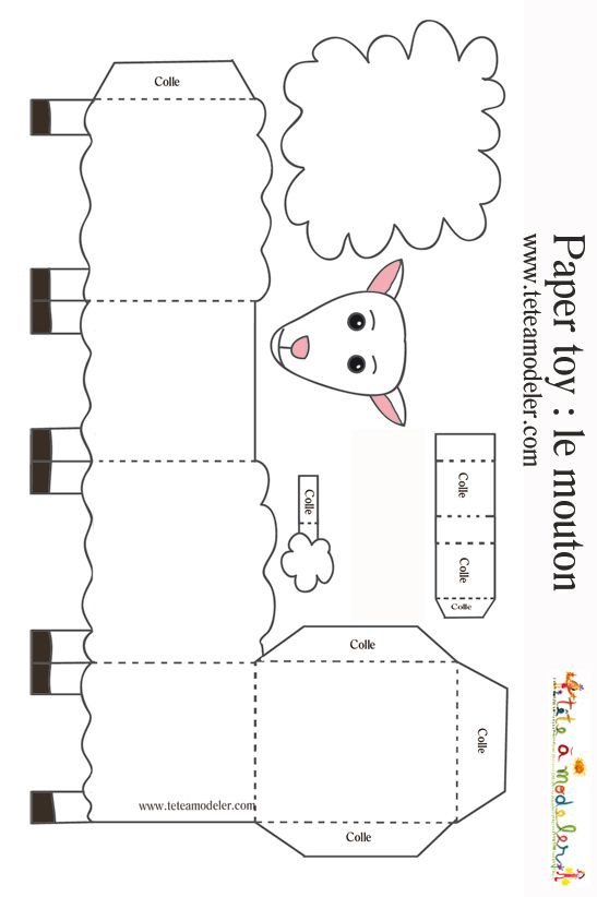 Sheep Paper toys and Lamb on Pinterest