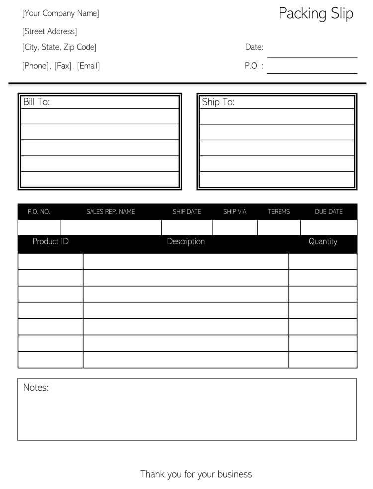 25 Free Shipping & Packing Slip Templates for Word & Excel