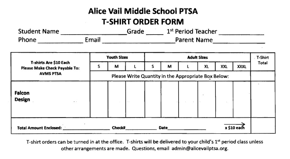 T Shirts – Alice Vail middle school ptsa
