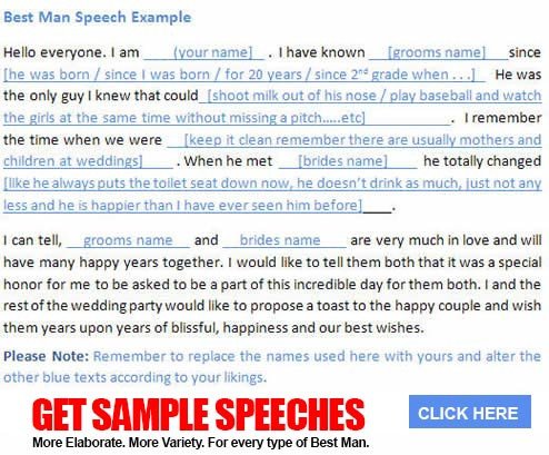 11 Best Man Speech Examples PDF