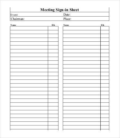 13 aa meeting sign in sheet