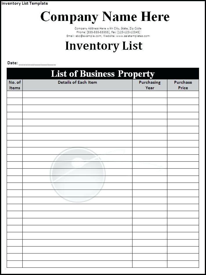 Inventory Sign Out Sheet Template