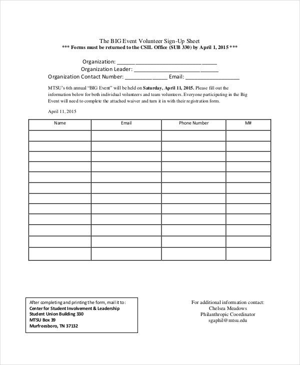 Event Sign In Sheet Template 16 Free Word PDF