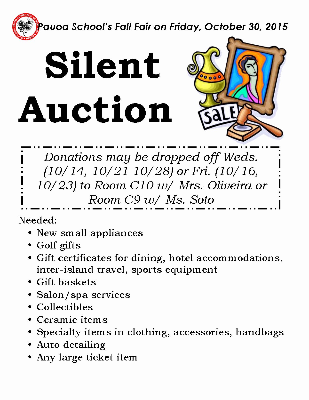 Silent Auction Gift Certificate Template