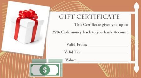 Silent Auction Gift Certificate templates