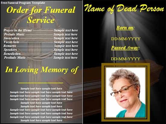 Sample Funeral Program Template 30 Download Free