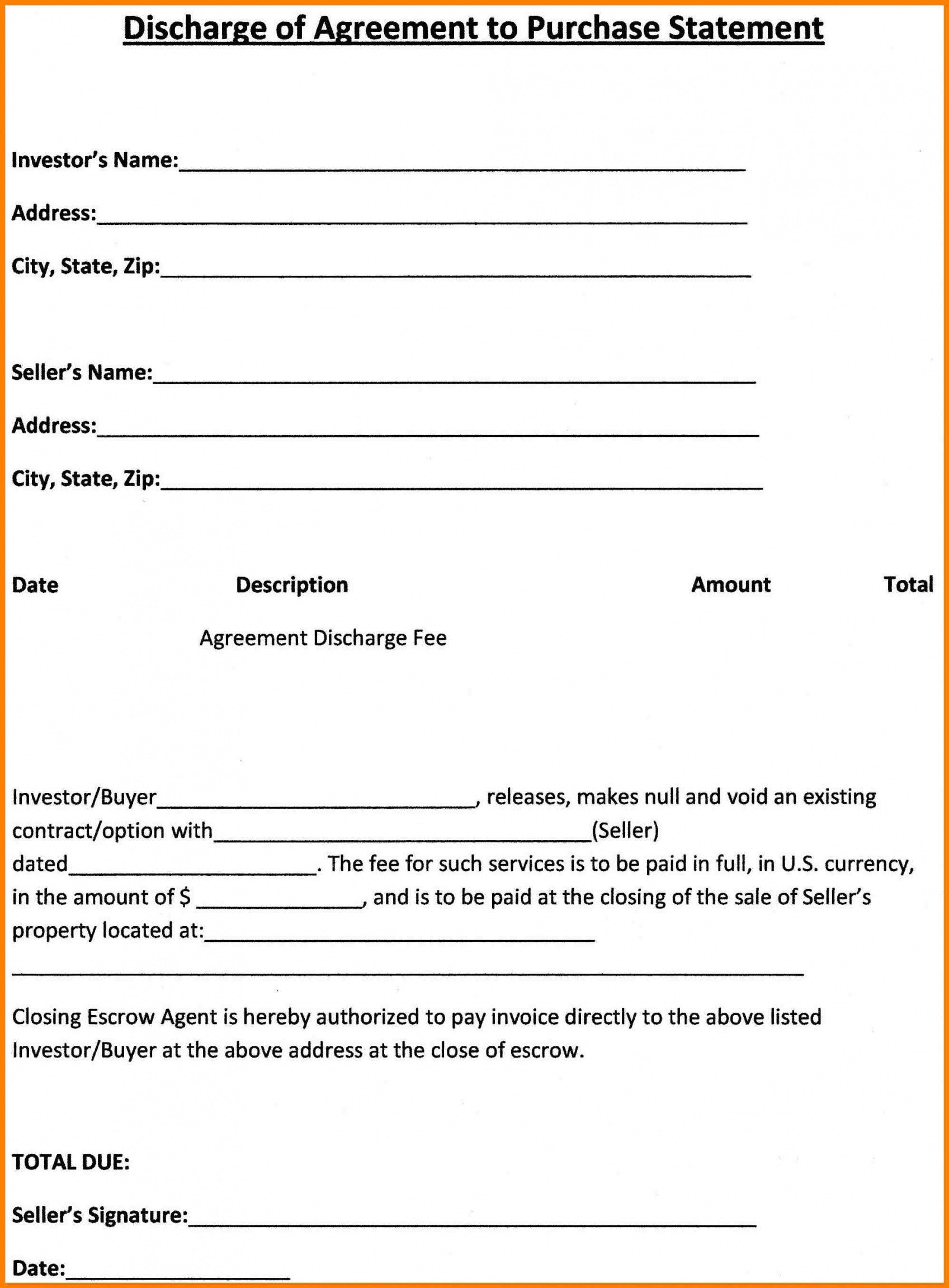 Free Purchase Agreement Template