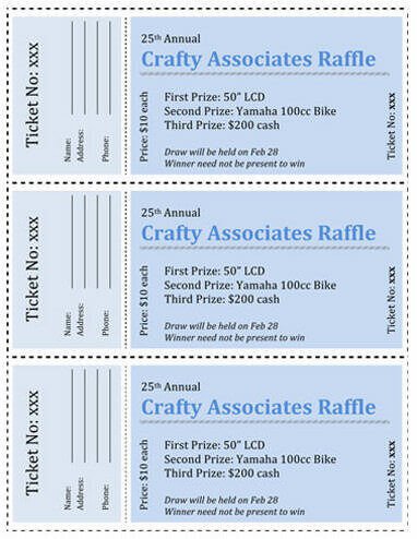 15 Free Raffle Ticket Templates in Microsoft Word Mail