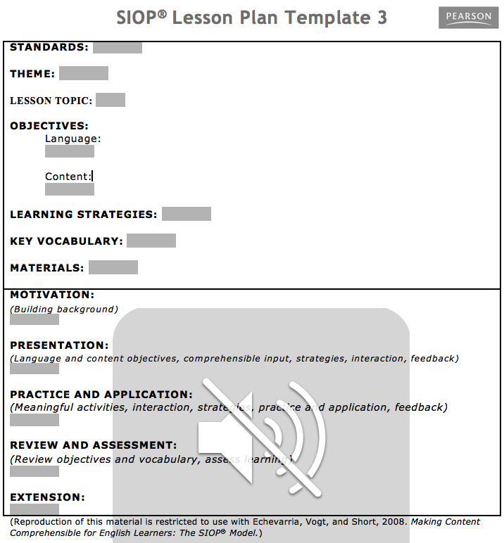 Download SIOP Lesson Plan Template 1 2