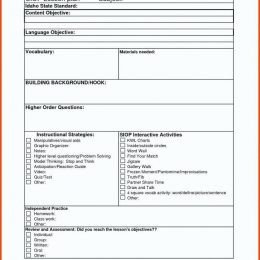 Siop Lesson Plan Template 3 Example flirtyco