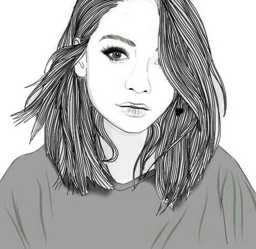 girl sketch image by Tschissl on Favim