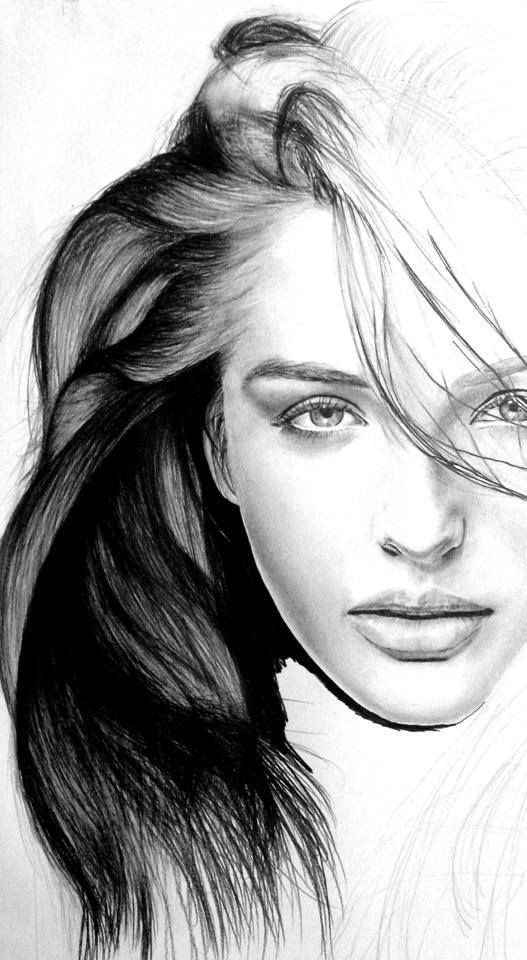 realistic drawings female faces drawing faces