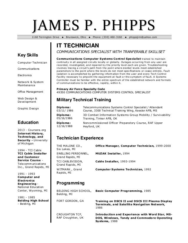 Sample resume for business owner