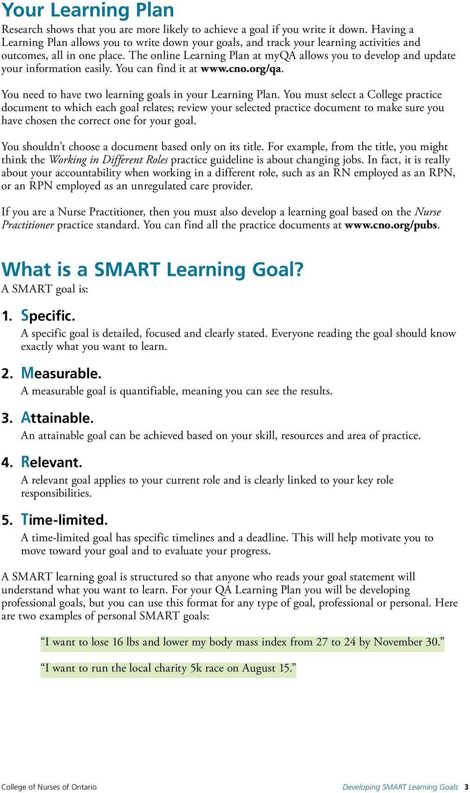 9 10 personal smart goals examples