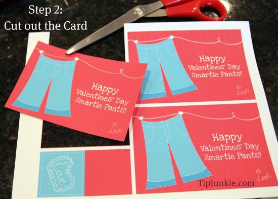 Free Printable Valentine Card 3D Smartie Pants – Tip Junkie