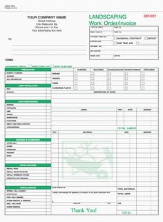 Free Landscaping Estimate Forms