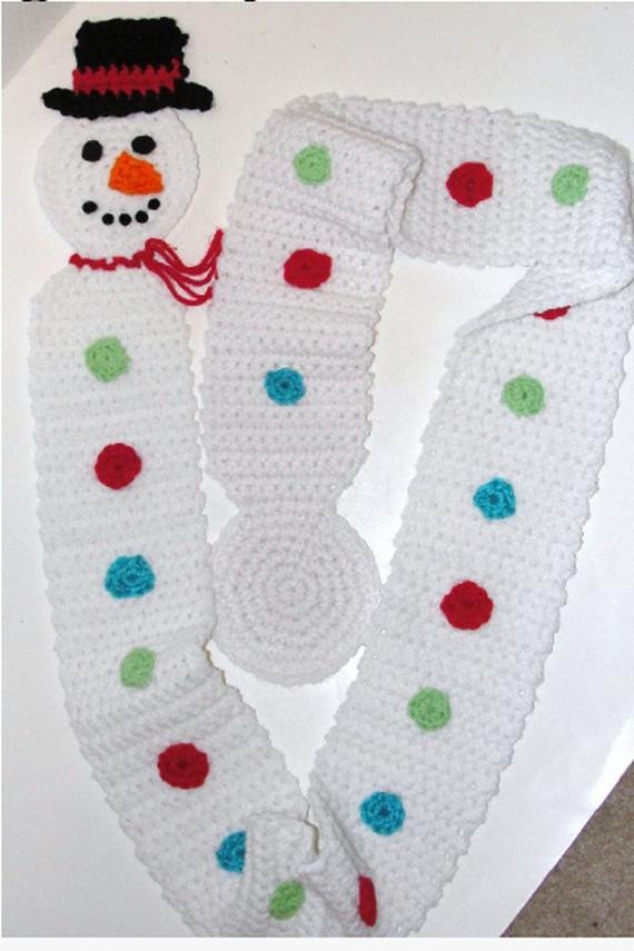 Crochet Pattern for Long Snowman Scarf by dianelangan on Etsy