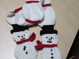 Ravelry Snowman Snowball Toddler Scarf pattern by Suzanne