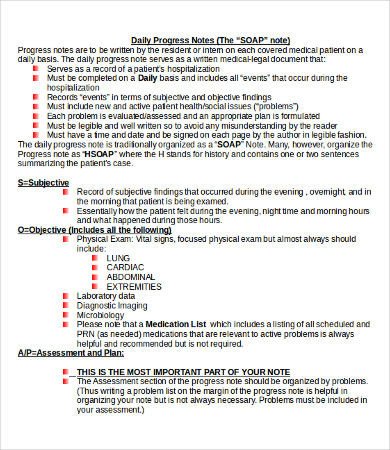 SOAP Note Template 10 Free Word PDF Documents Download