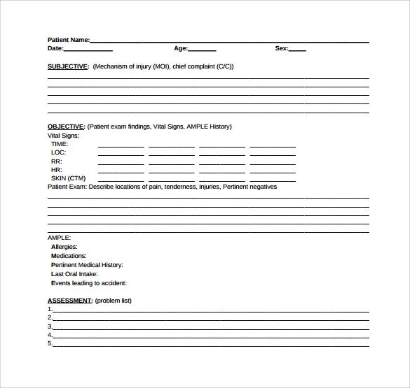 Soap Note Template 10 Download Free Documents in PDF Word