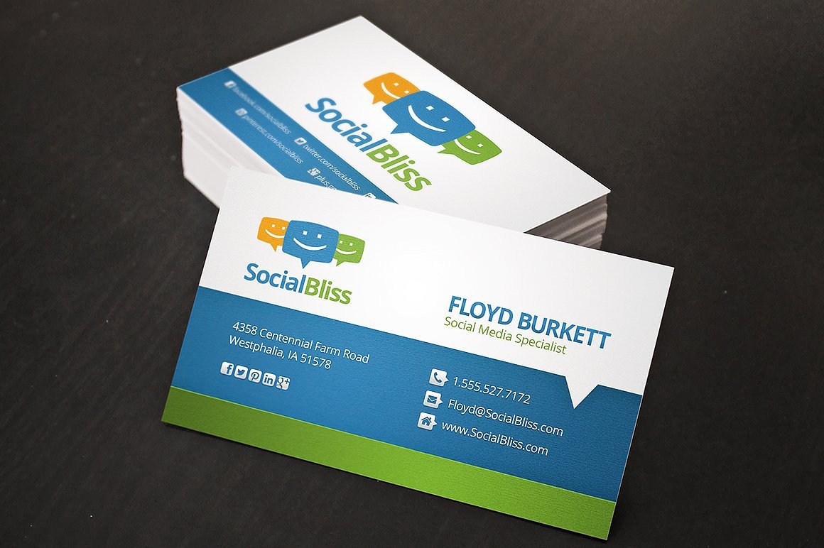 Social Media Business Card Business Card Templates