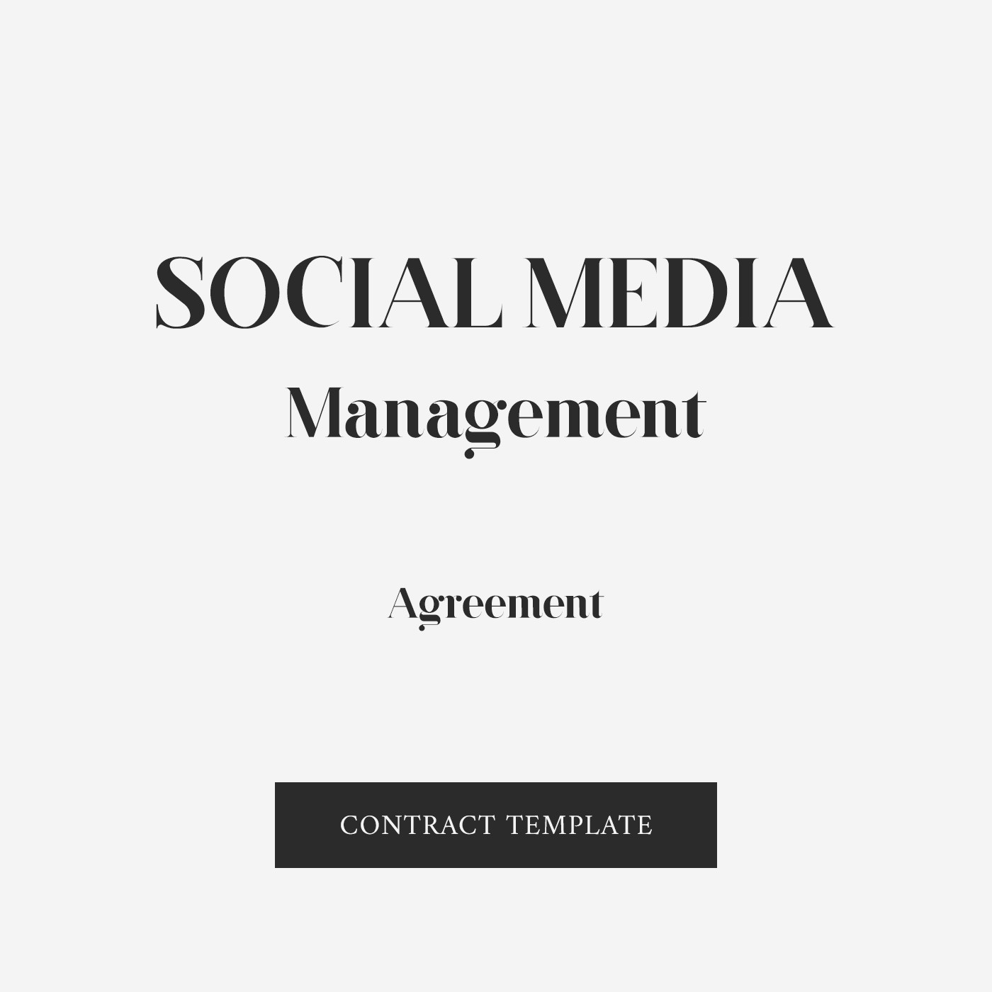 Social Media Management Agreement Zara Watson Law