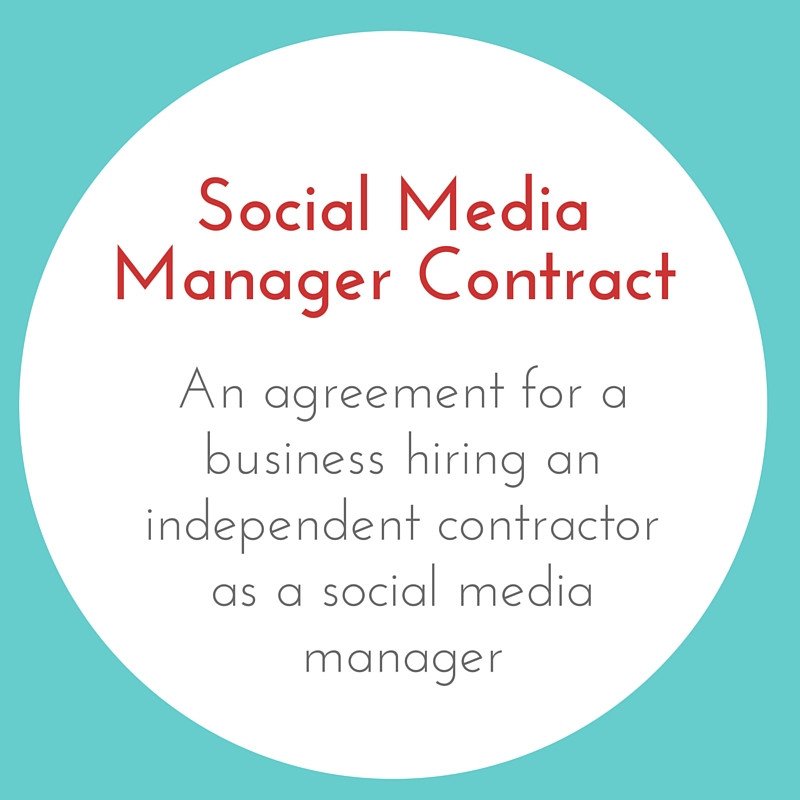 Social Media Manager Contract Businessese