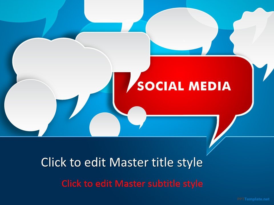 Free Social Media Discussion PPT Template
