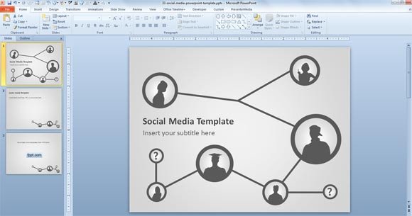 Free Social Media Template for PowerPoint Presentations