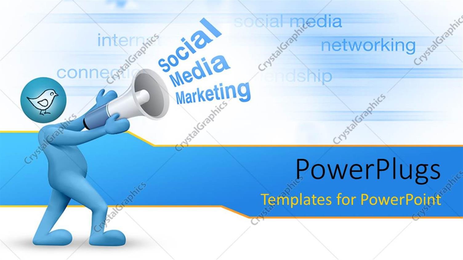 PowerPoint Template Social Media marketing concept with
