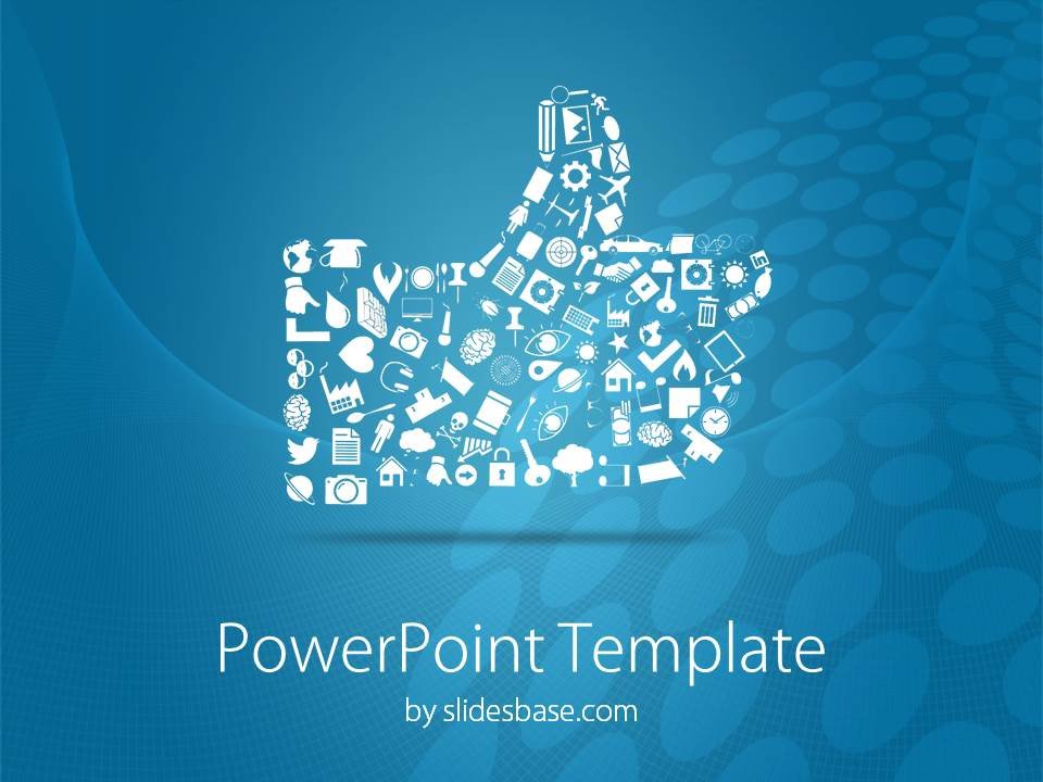 Social Media Like Button PowerPoint Template