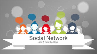 Social Network A PowerPoint Template from PresenterMedia