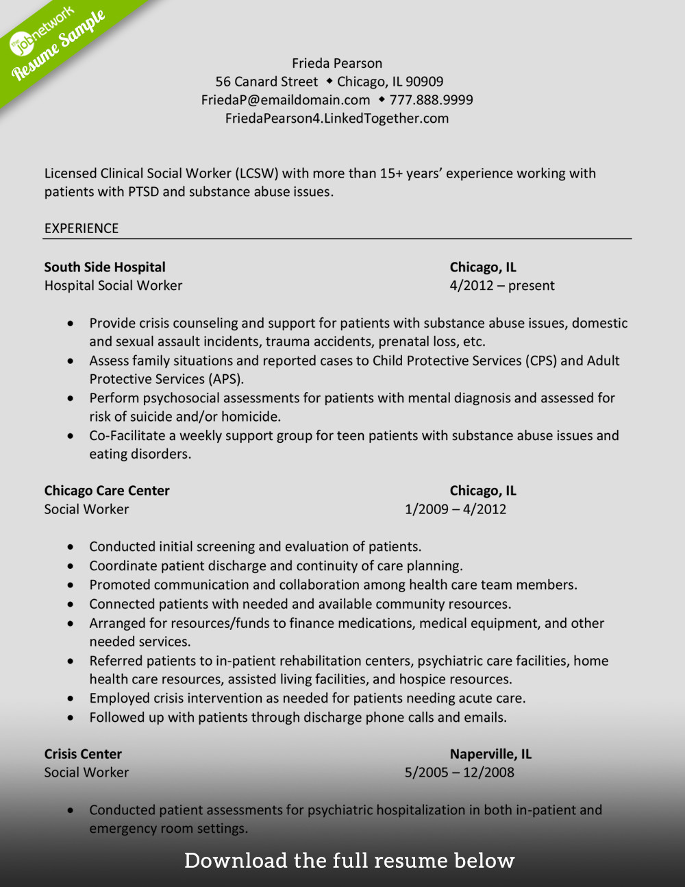 How to Write a Perfect Social Worker Resume Examples