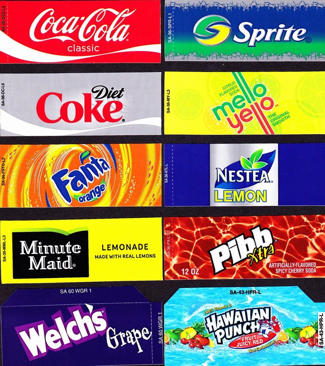 coke machine labels