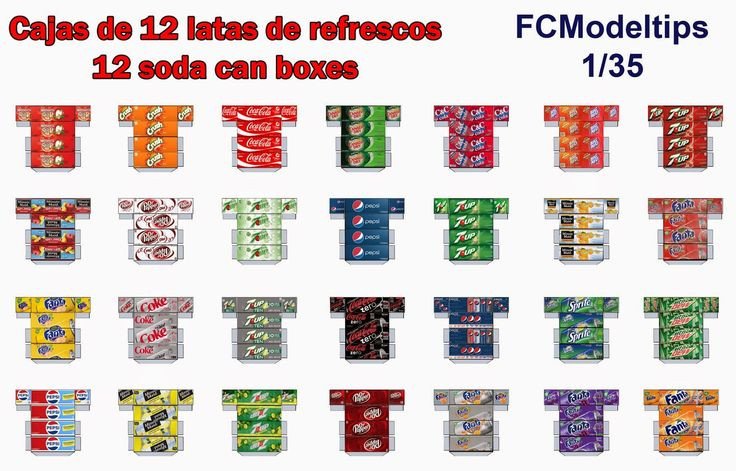 FCModeltips Federico Collada Cajas de refrescos Soda