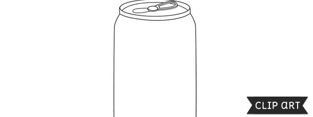 Soda Can Template – Clipart