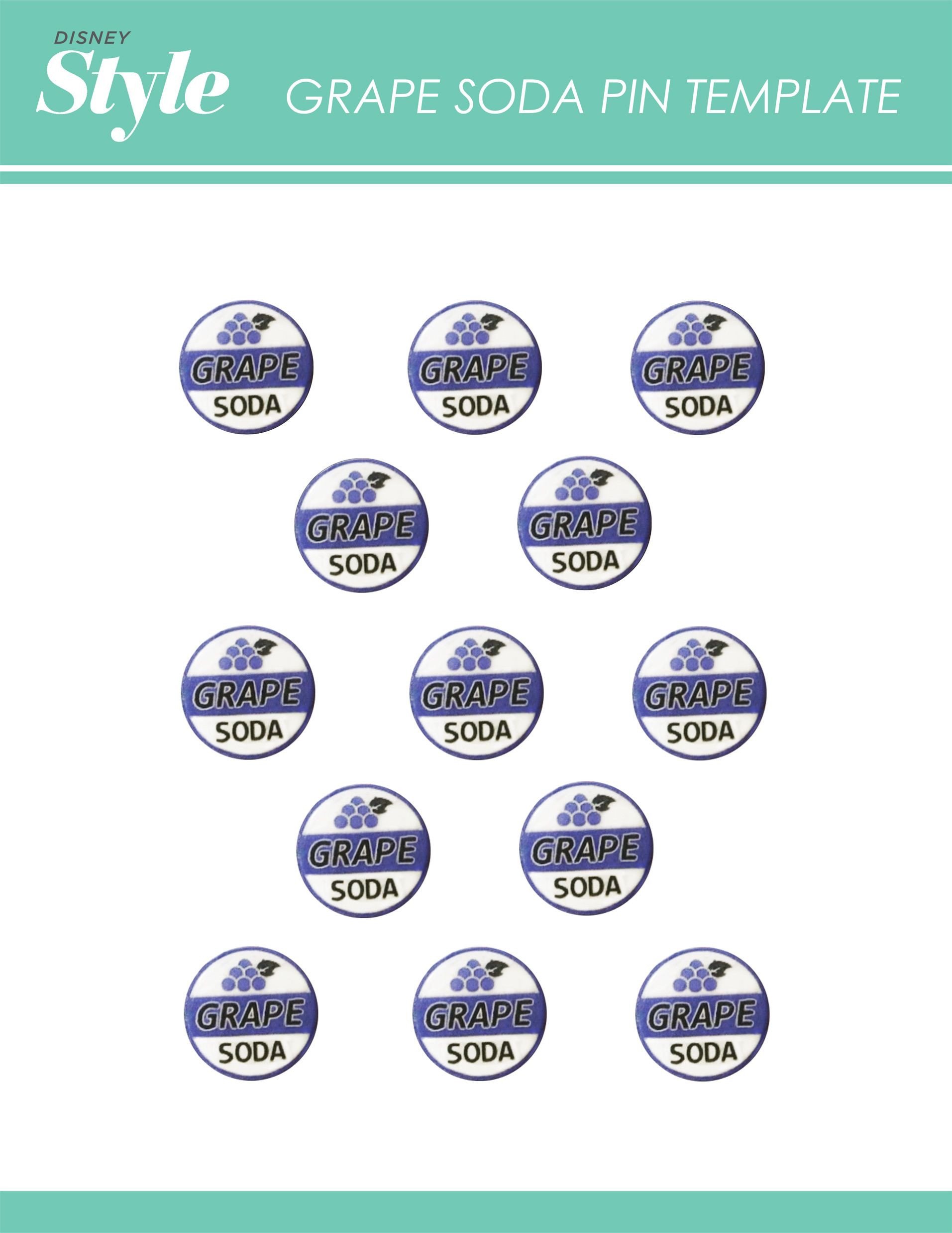 Up Movie Night Printable Templates for Grape Soda Pin and