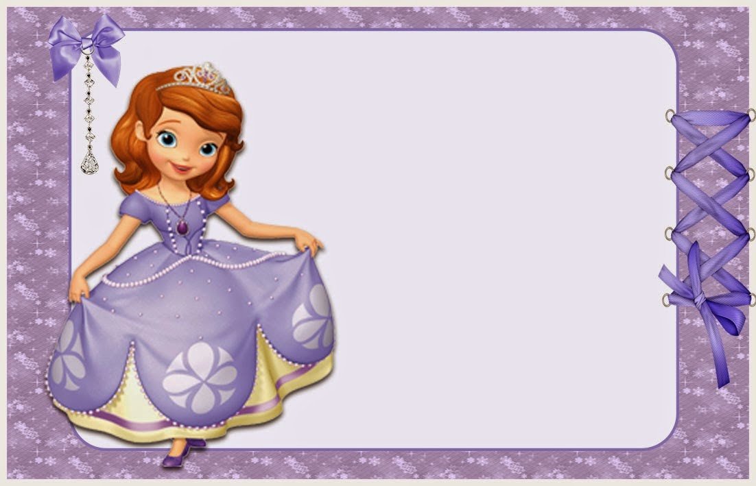 Sofia the First Free Printable Invitations or Frames