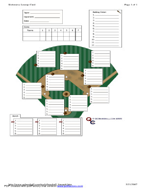 30 softball Depth Chart Simple Template Design