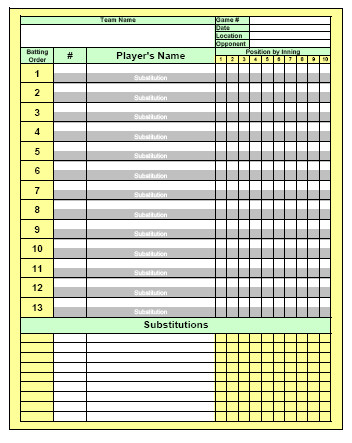 Baseball Digital Scorebook