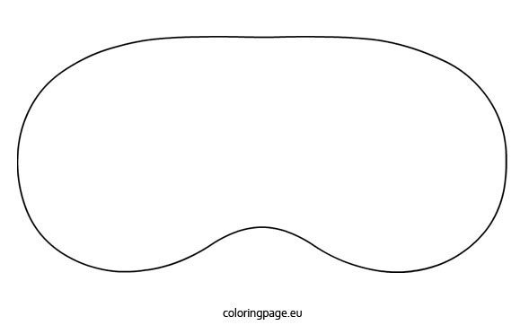 Sleep mask pattern – Coloring Page