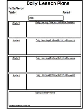 LESSON PLAN FORMS Editable with Schedule Templates for
