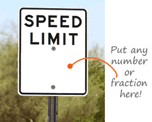Custom Speed Limit Sign Templates