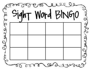 Sight Word Spelling Word Bingo by Angie Neal