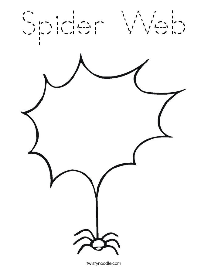 Spider Web Coloring Page Tracing Twisty Noodle
